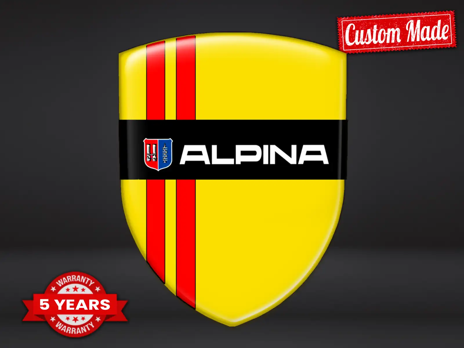 Alpina Autoembleme Universal Hochwertig Stabil